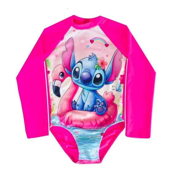 Traje De Baño Enterizo De Stitch Manga Larga 3