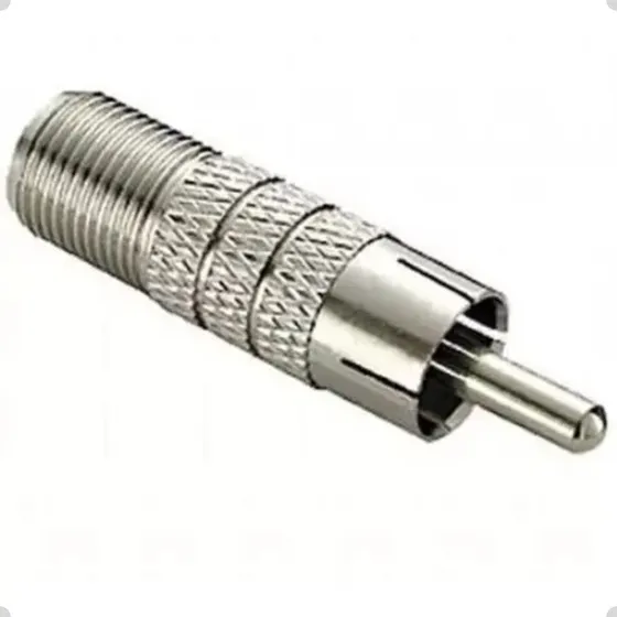 Conector Conversor Coaxial Fêmea Para Rca Macho Cftv C/10pc