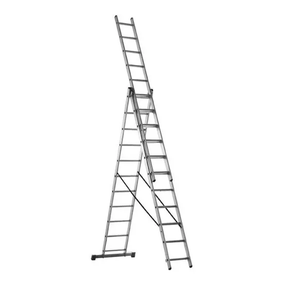 Escalera Aluminio Extensible 3 Tramos 5mt Gladiator - Ynter