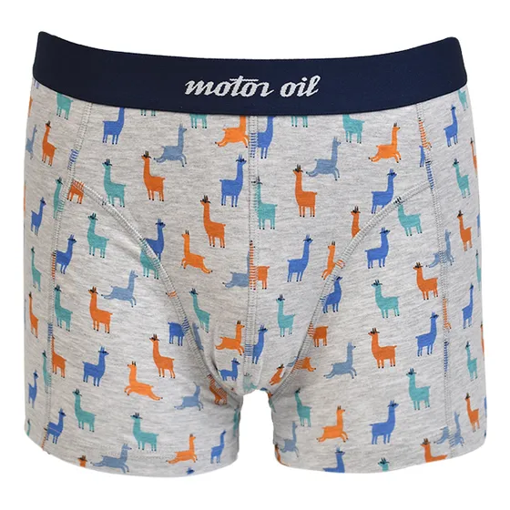 Boxer Estampado De Algodón Motor Oil Hombre