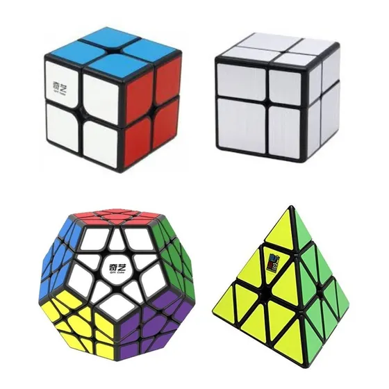 Cubo Rubik Pack Mirror + 2x2 + Pyraminx + Megaminx 