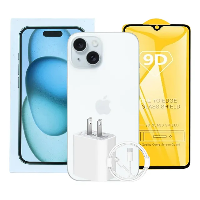Apple Iphone 15 Plus (128 Gb) - Bandeja Azul Con Caja Ori Azul Claro (Reacondicionado)