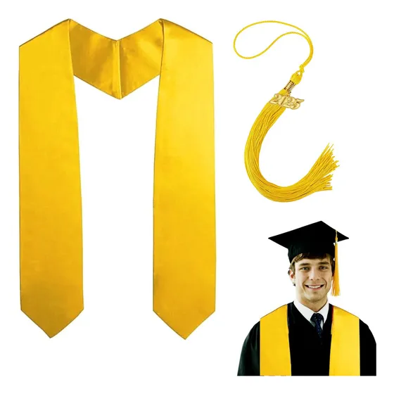 2pzs Estola Y Borla De Graduación Para Toga Y Birrete
