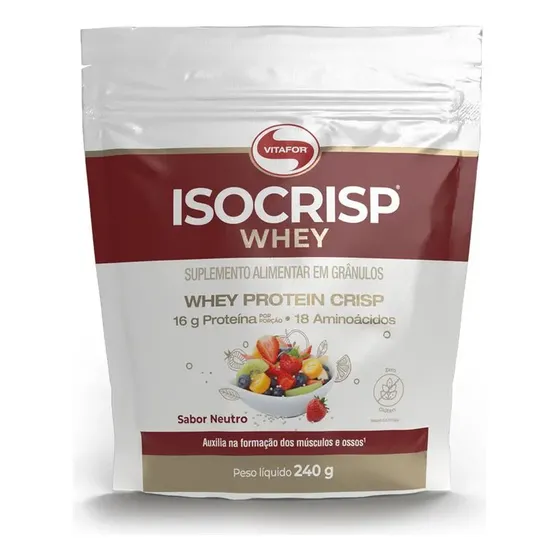 Suplemento Isocrisp Whey - Vitafor 240g Pouch Whey Protein