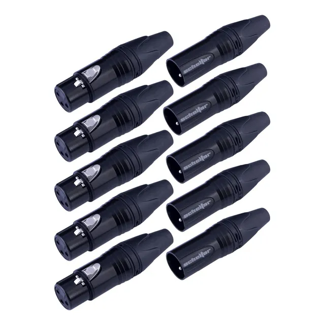 Schalter Conector 3 Pines Xlr Macho Hembra 10 Pz