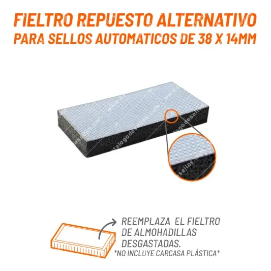 Almohadillas Repuesto D Sellos Automaticos Sin Tinta Fieltro