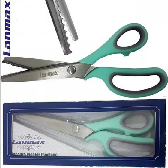 Tesoura Escalope Profissional P/ Artesanato Tecido Papel Eva