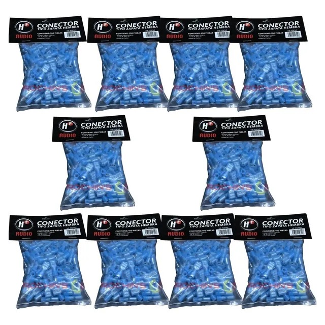 Terminal Enchufe Hembra Tipo Faston Forro Azul Precio 1000pz