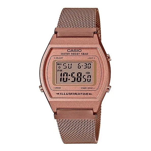 Reloj Casio B-640wmr Malla Tejida Vintage Caja 35mm -impacto