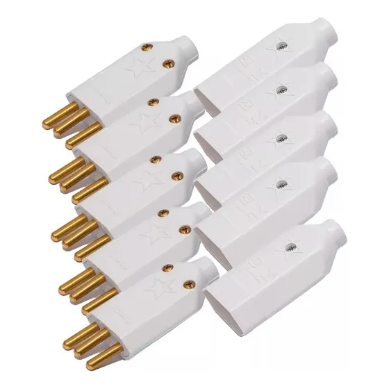 Kit Plug Tomada Macho E Fêmea 20a 3 Pinos 20 Amperes 250v