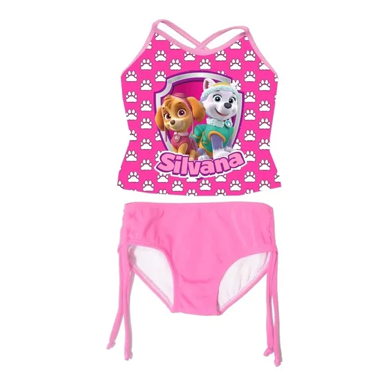 Traje De Baño Paw Patrol Personalizable Para Niñas
