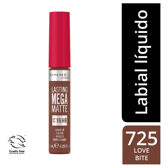 Labial Líquido Rimmel Lasting Mega Matte Acabado Mate Color 725