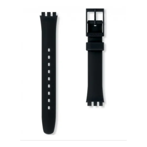Correa Para Reloj Swatch 12mm Negro La Más Pequeña 