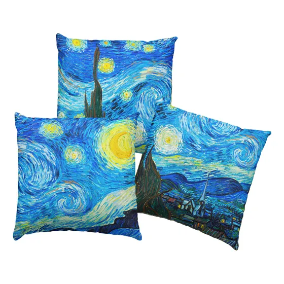 Funda Para Cojines Para Sala Rustica Set De 3 Pinturas Arte
