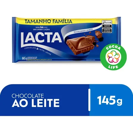 Chocolate ao Leite Lacta 145g