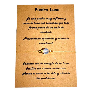 Pulsera Piedra Luna 100% Natural Chakras Amuleto Regalo Pulsera Piedra Luna 100% Natural Chakras Amuleto Regalo