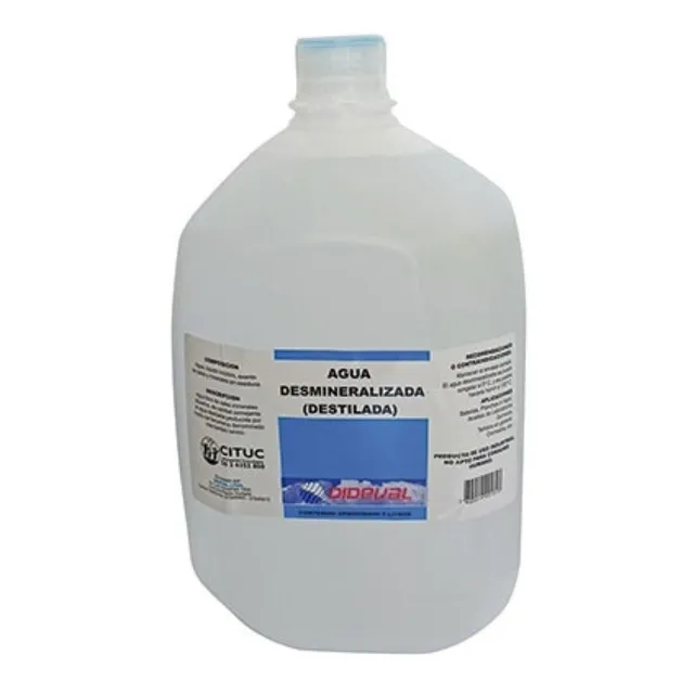 Agua Destilada Desmineralizada Bidon 5 Litros Dideval