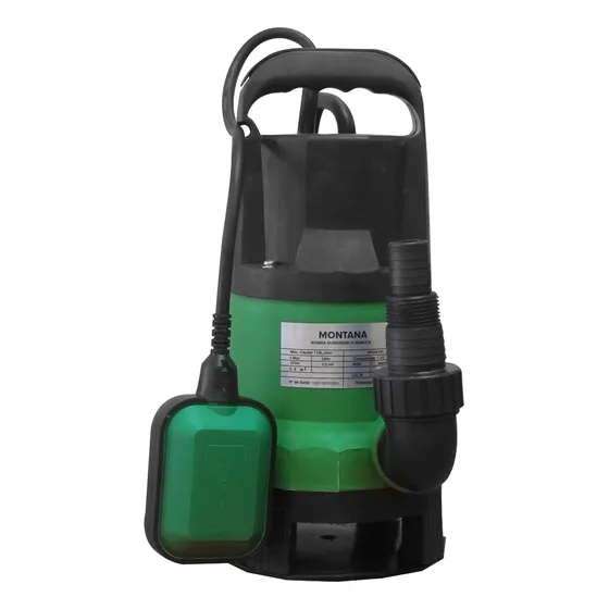 Montana Bomba Sumergible 1/2 Hp color verde y negro