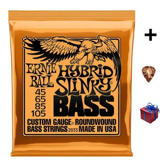 Cuerdas Para Bajo Ernie Ball 4 Cuerdas Hibrid Slinky