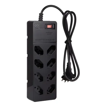 Filtro De Linha com DPS iCLAMPER Energia 8 Tomadas Régua com Tecnologia LCF
