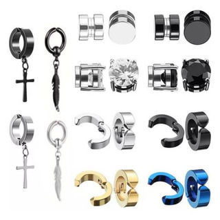 20pzs Piercing Falsos Aretes De Acero Inoxidable 20pzs Piercing Falsos Aretes De Acero Inoxidable