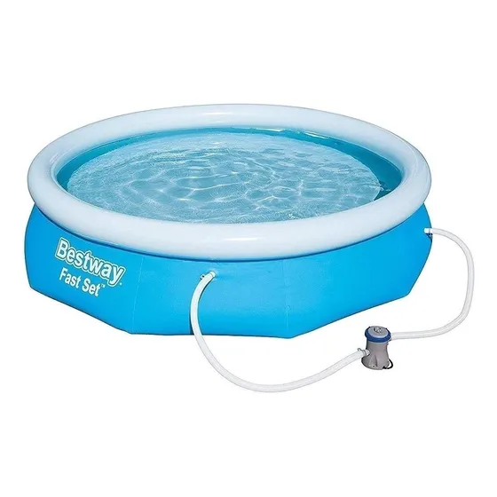 Pileta inflable redonda Bestway Fast Set 57270 de 3.05m x 76cm 3638L azul