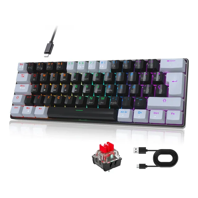Teclado Mecánico Gamer Alambrico Español Rgb