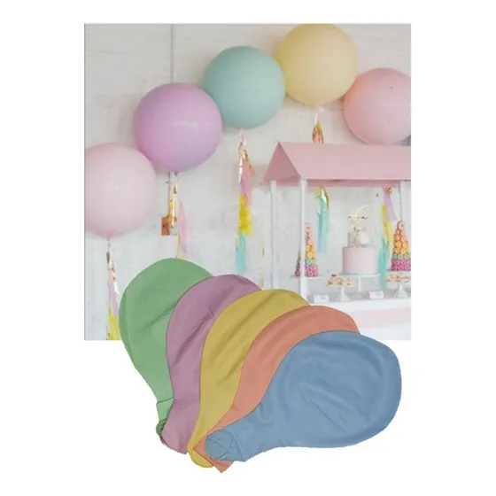 20 Globo Colores Pastel 24 Pulgadas Macarron Colores 60 Cm