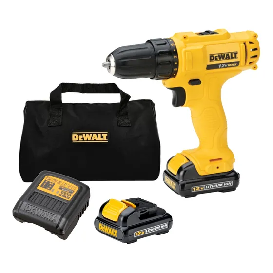 Taladro Atornillador Inalambrico 3/8  12v, 2 Baterias Dewalt