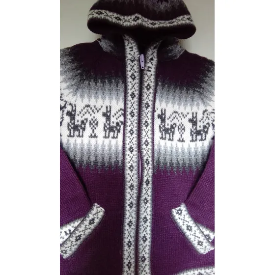 Campera De Alpaca Con Capucha Para Niños, Térmica