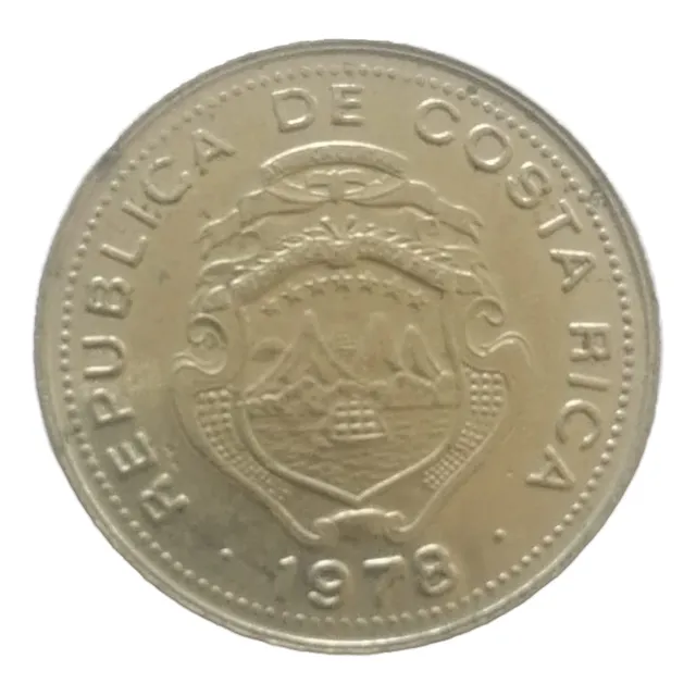 Moneda Costa Rica 5 Céntimos 1978 Escudo Patrio
