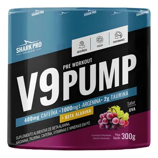 V9-pump Pre Workout - 300g Uva - Shark Pro V9-pump Pre Workout - 300g Uva - Shark Pro