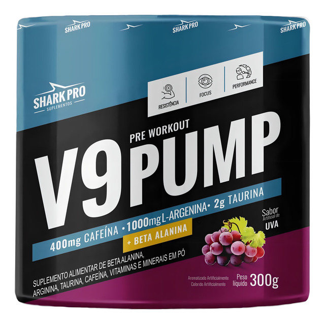 V9-pump Pre Workout - 300g Uva - Shark Pro V9-pump Pre Workout - 300g Uva - Shark Pro