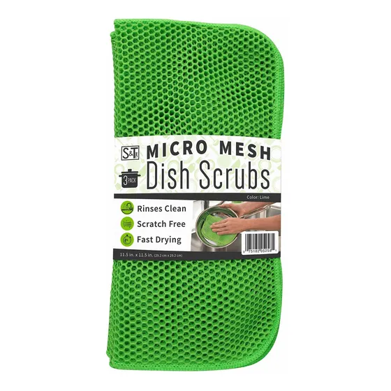 Paño Cocina Secado Rapido Micro Malla Verde Lima 11.5 3