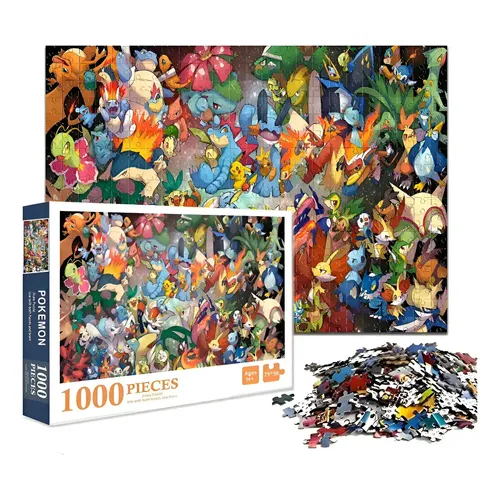 Z Quebra-cabeça De Anime Pokémon Brinquedos De 1000 Peças Y
