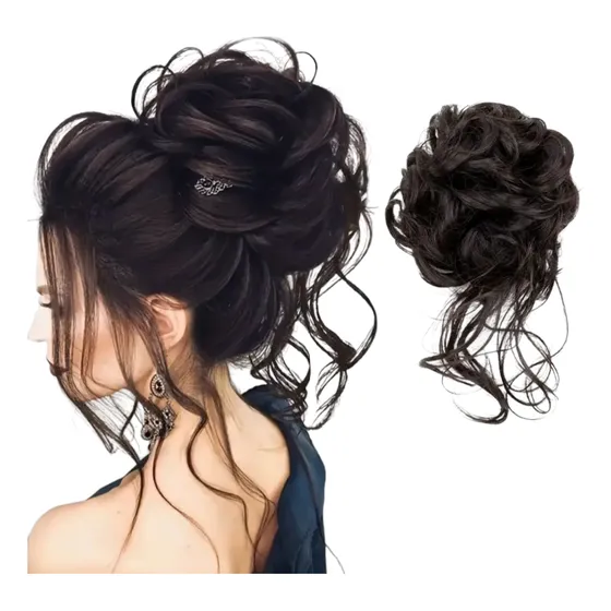 Extensión  Moño De Cabello Con Apariencia Natural 