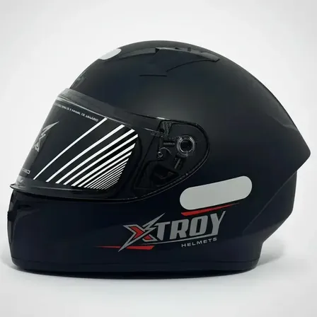 Capacete Moto Esportivo Ebf Xtroy Ff526 Solid Preto Fosco 58