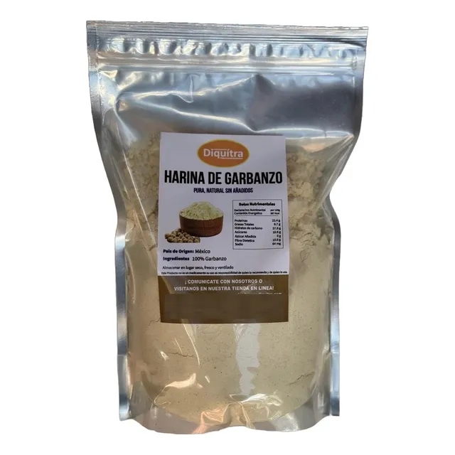 Harina De Garbanzo Natural Vegana Sin Azúcar Añadida 1 Kg