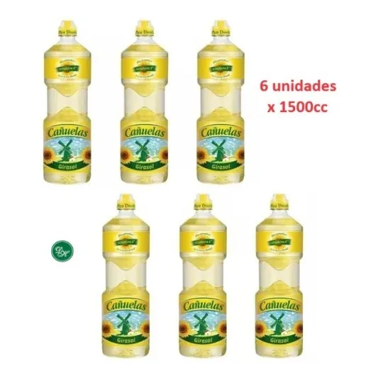 Caja Aceite 100% Girasol Cañuelas 1500cc X 6u -hipercomer