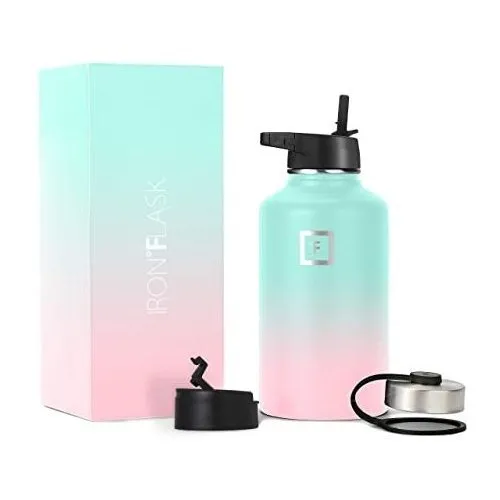 Botella De Agua Deportiva De Hierro Flask - 64 Oz, 3 7r6wy