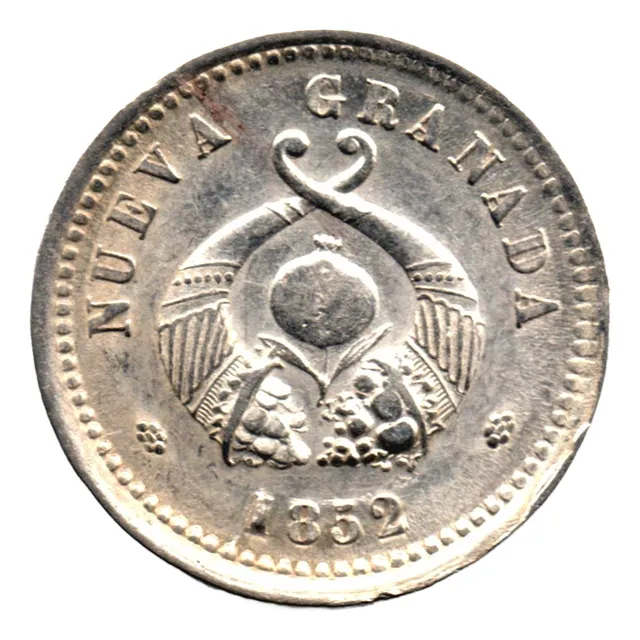1 Real 1852 Bogotá Nueva Granada Sin Circular