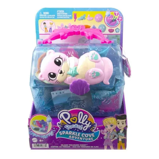 Set Polly Pocket Juego Bolso De Baúl Bahía Mágica