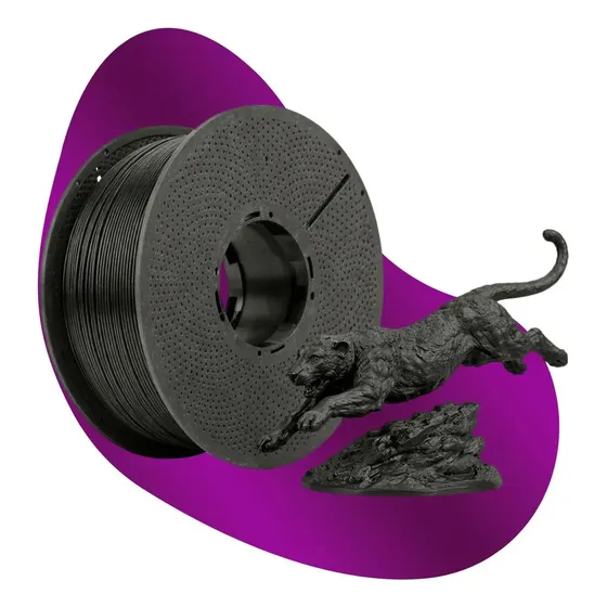 Filamento Petg Cf 1kg 1.75mm Carretel Para Impressora 3d Com Fibra De Carbono Resistente Reforçado Premium Impressão Cor Preto Carbon Letra Caixa