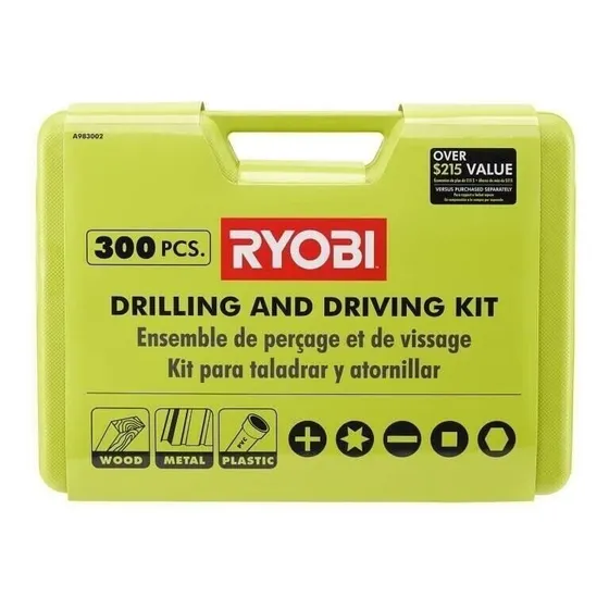 Ryobi A983002 set de brocas y puntas 300 unidades 3/16"
