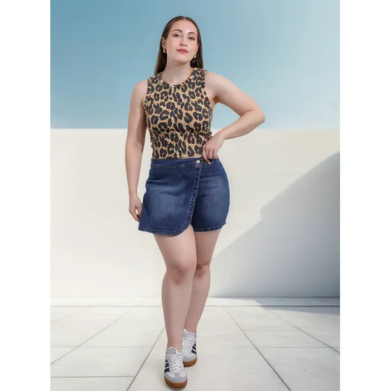 Top Basico De Morley Animal Print Circe Xl Talles Grandes