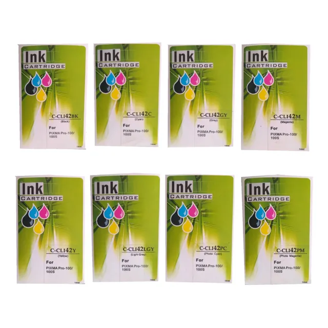 Kit 8 Tintas Compatibles Con Canon Cli-42 Pixma Pro-100/100s