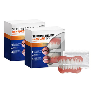 Juego De Dentaduras De Silicona Reline De 2 Piezas, Dentadur Juego De Dentaduras De Silicona Reline De 2 Piezas, Dentadur