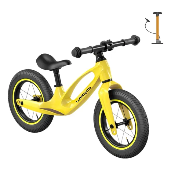 Bicicleta De Equilibrio Convertible Aro 12 Y 14 Amarilla