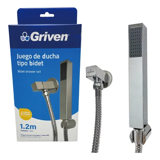 Juego De Ducha Telefono 1.2m Cuadrada Griven