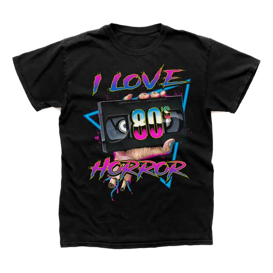 Camiseta Cine I Love Terror 80s Horror Retro